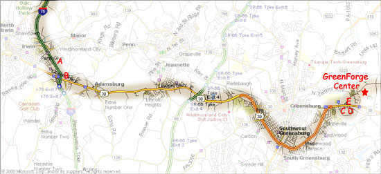 Driving Directions to GreenForge from I-76